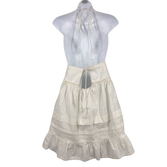 Free People Desert Days Mini Dress XS Strappy Open Back Tiered Button Front NWD - Picture 2 of 9